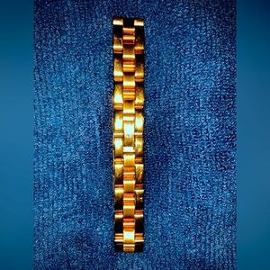 Gold plated | Stainless steel | Linked bracelet | 8in.